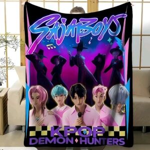 SajaBoys K-Pop Demon Hunters Cozy Super Soft Blanket.40"W X 50"L